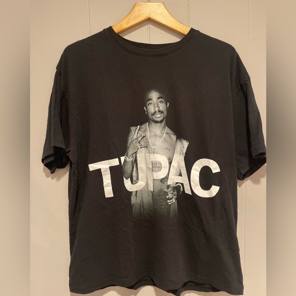Tupac Shakur T-shirt 2Pac Urban Streetwear West Coast Hip Hop Rap tee Size M